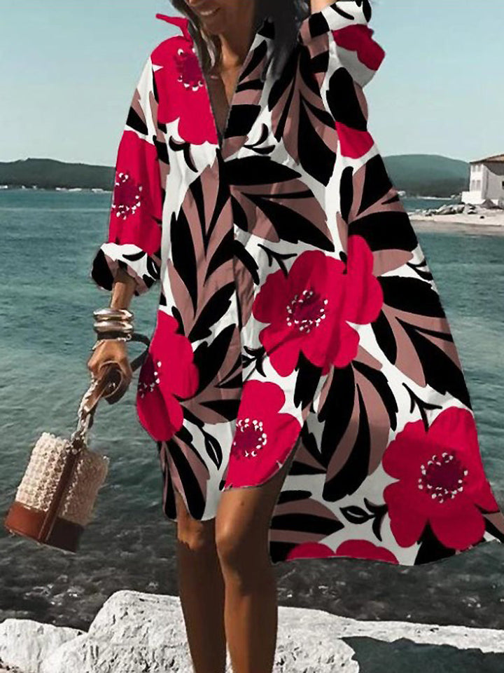 Calogera - Elegante Vestido Camisero Holgado