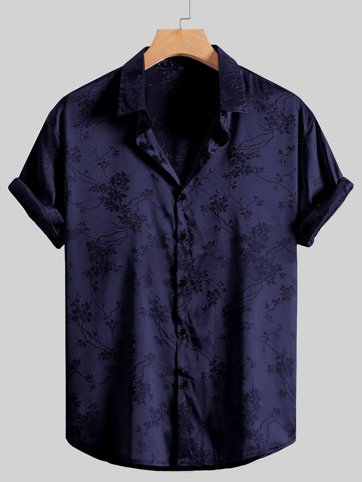 Bogdan - Elegante Manga Corta Impreso Camisa
