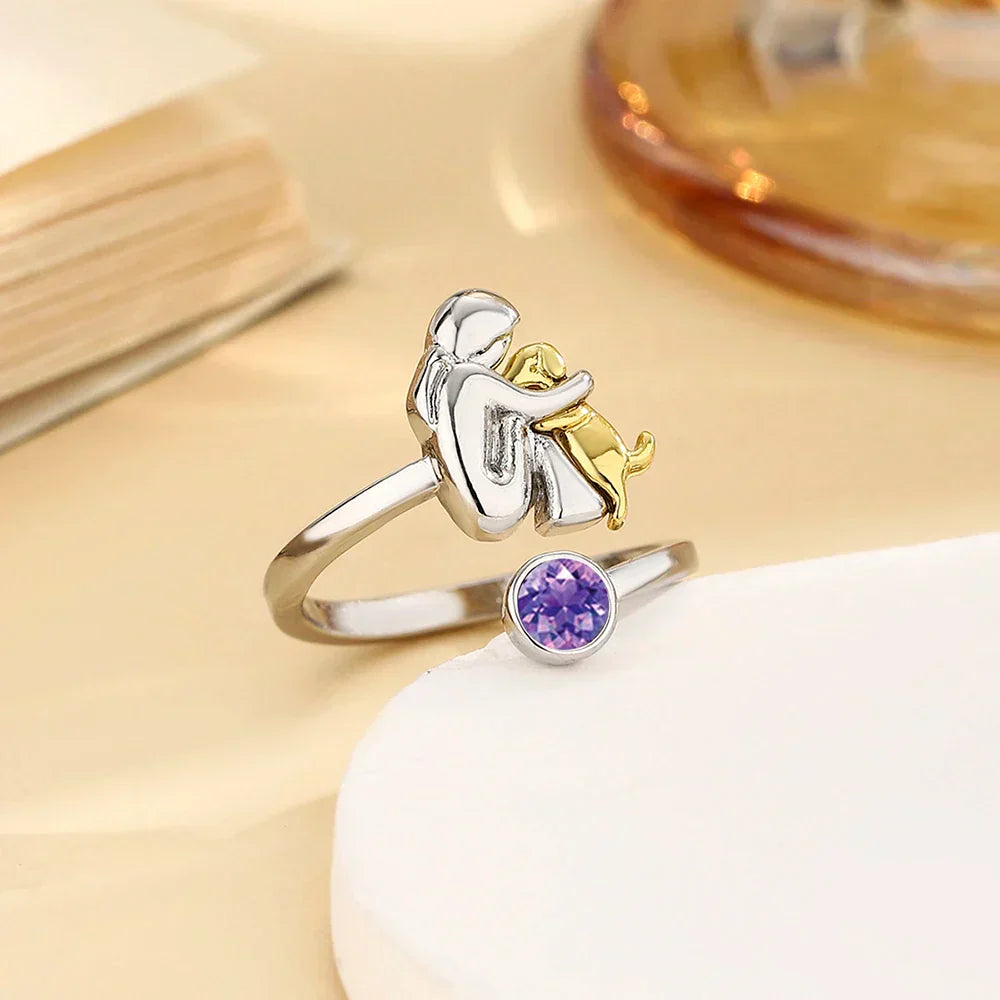 ForeverHug - Anillo Con Icono De Perro