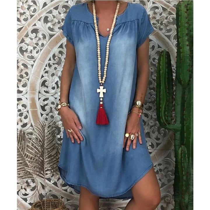 Alicja - Vestido Informal De Denim Para Verano