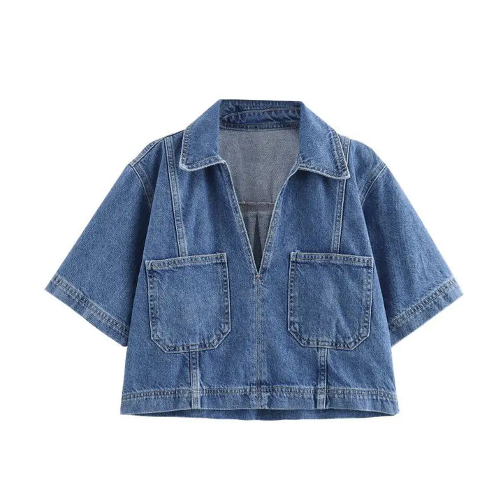 Jadwiga - Conjunto De Denim Con Cuello en V