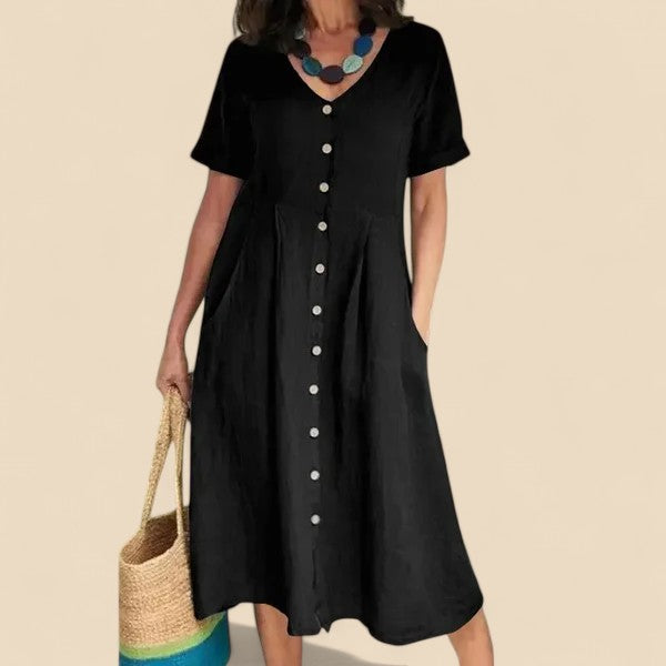 Vivienne - Vestido De Algodón De Manga Corta