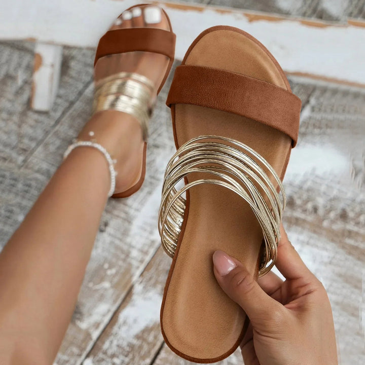 Mukaina - Sandalias Planas Elegantes y Antideslizantes