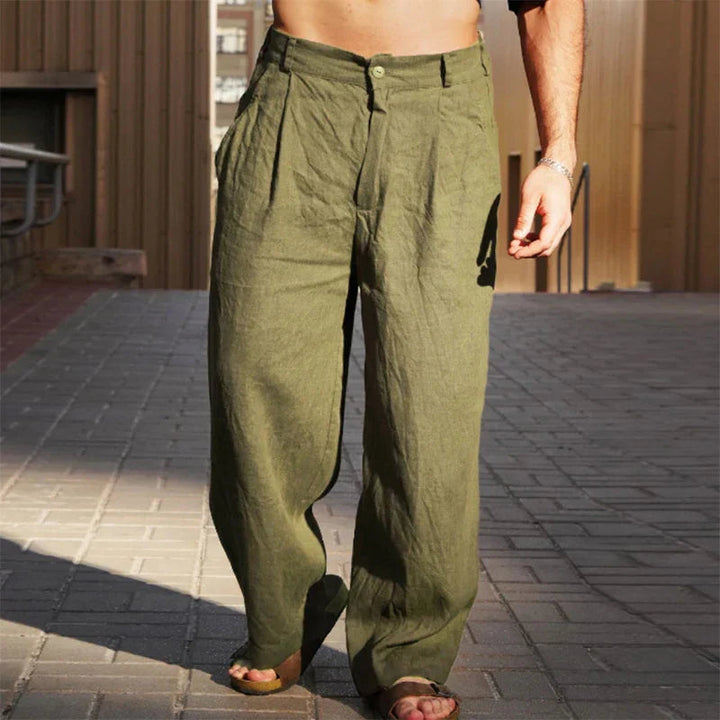 Liping - Pantalones Anchos De Lino
