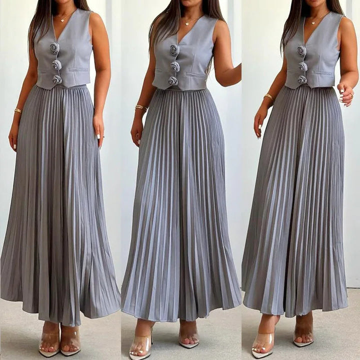 Beyza - Elegante Conjunto De Dos Piezas Sin Mangas