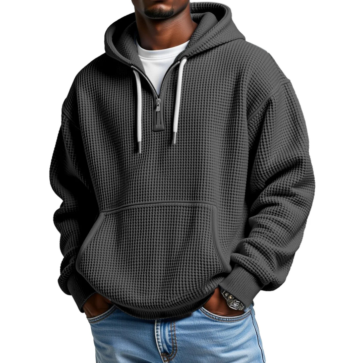 Mackenzie - Sudadera Con Capucha De Manga Larga De Punto Tipo Waffle