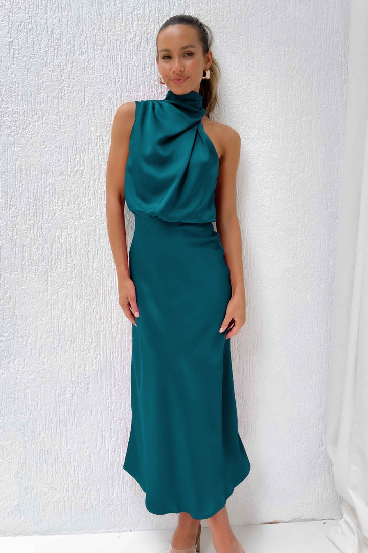 Justyna – Vestido Largo Con Escote Halter