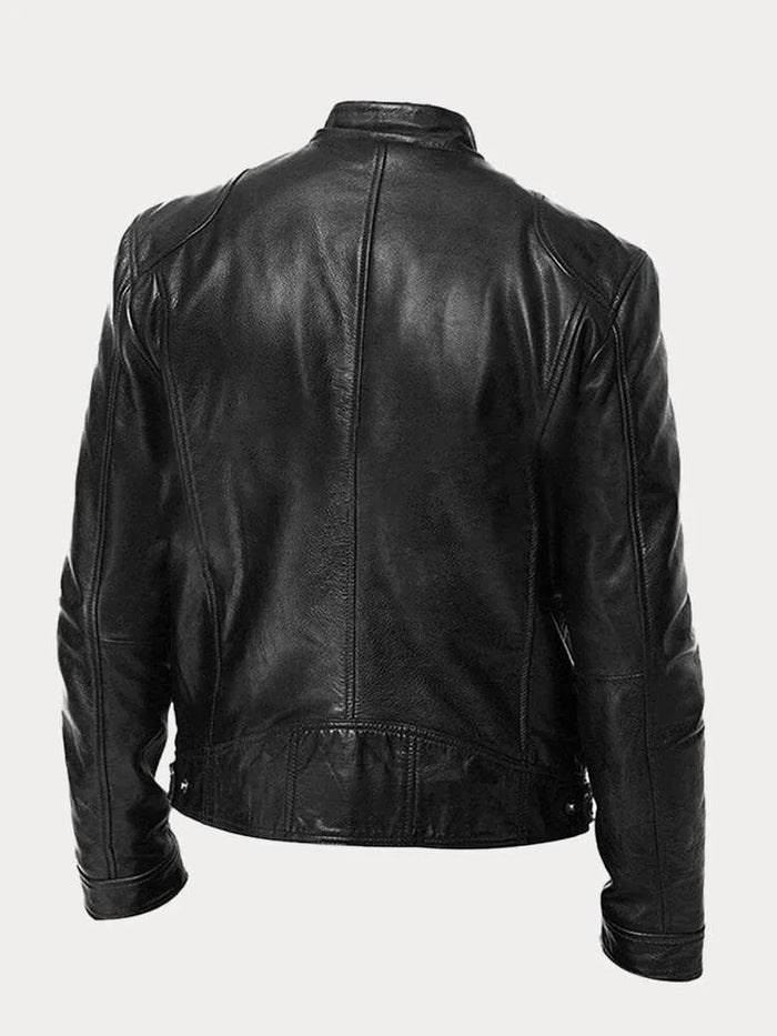 Zafeirios - Chaqueta de Cuero Informal