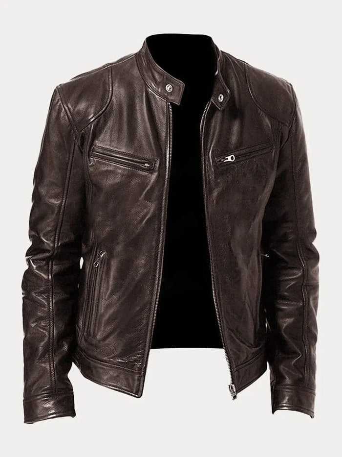 Zafeirios - Chaqueta de Cuero Informal