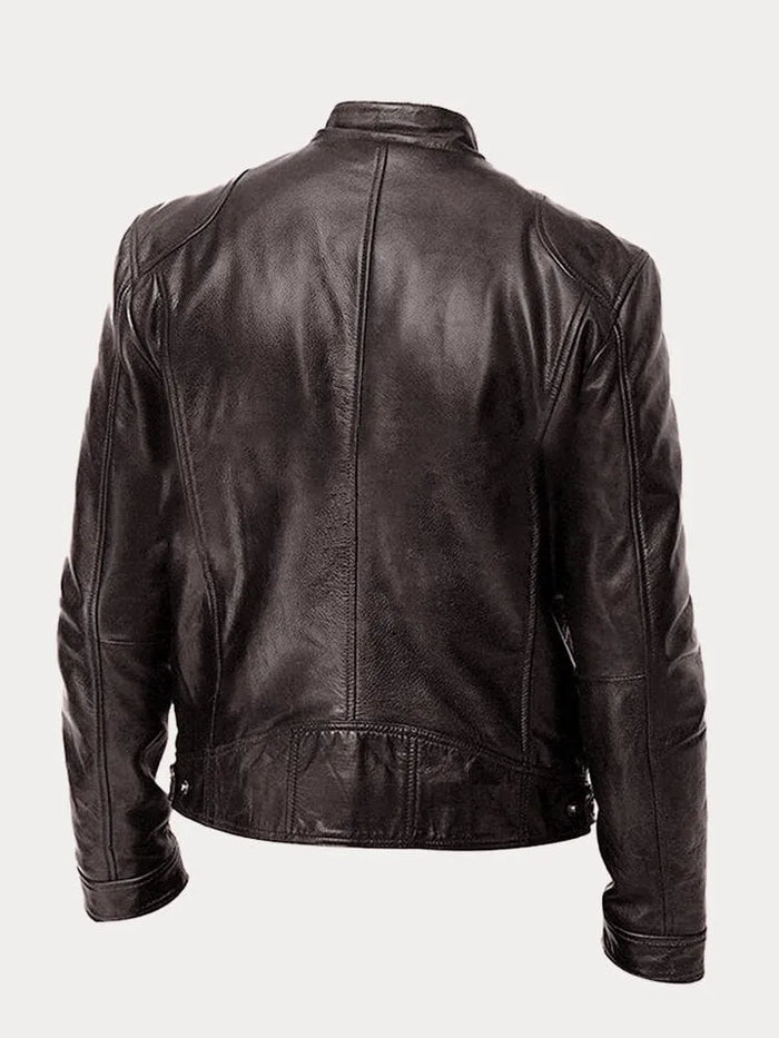Zafeirios - Chaqueta de Cuero Informal