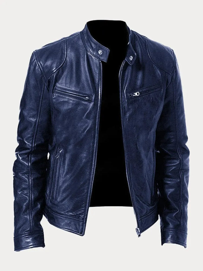 Zafeirios - Chaqueta de Cuero Informal