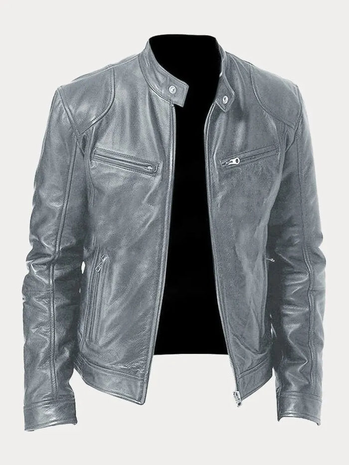 Zafeirios - Chaqueta de Cuero Informal