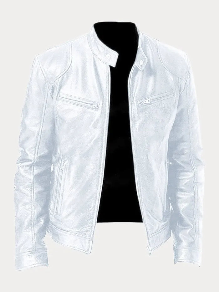 Zafeirios - Chaqueta de Cuero Informal