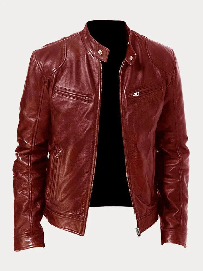 Zafeirios - Chaqueta de Cuero Informal