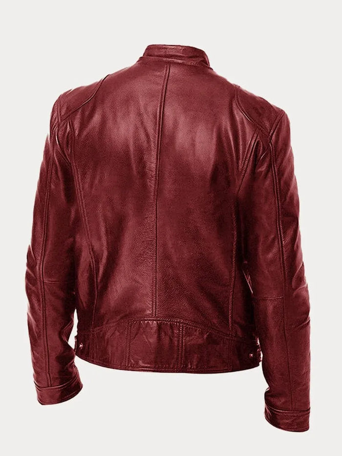 Zafeirios - Chaqueta de Cuero Informal