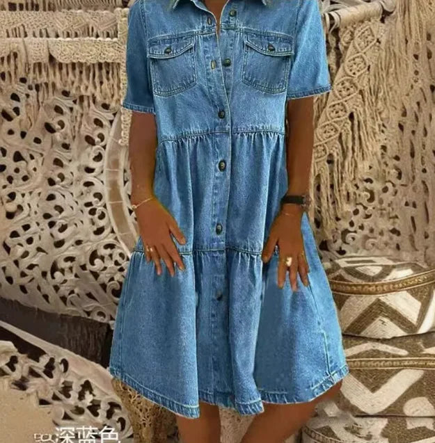 Ludmiła - Vestido Boho de Denim