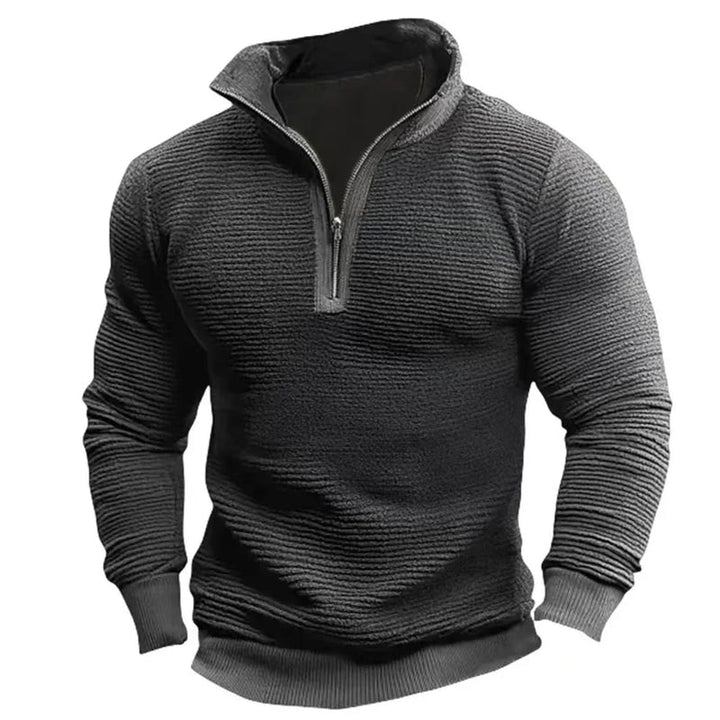 Saverio - Sudadera Vintage Con Media Cremallera