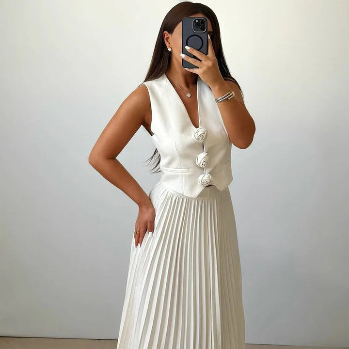 Beyza - Elegante Conjunto De Dos Piezas Sin Mangas
