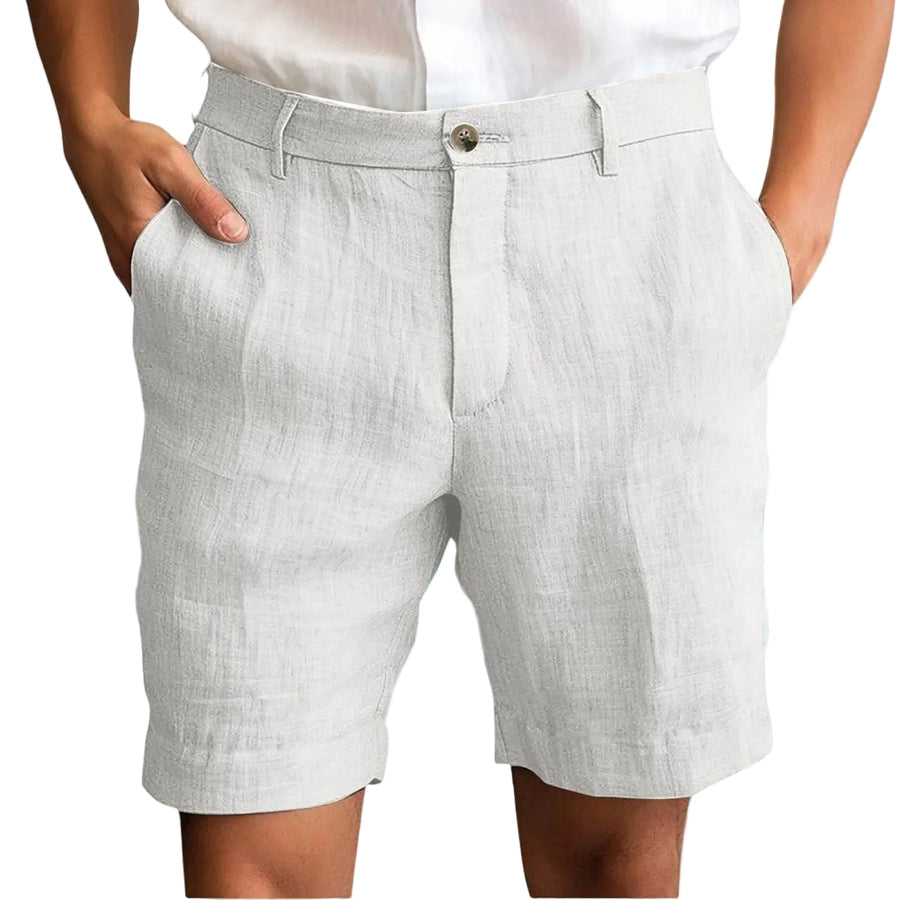 Fotis - Pantalones Cortos Elegantes De Lino