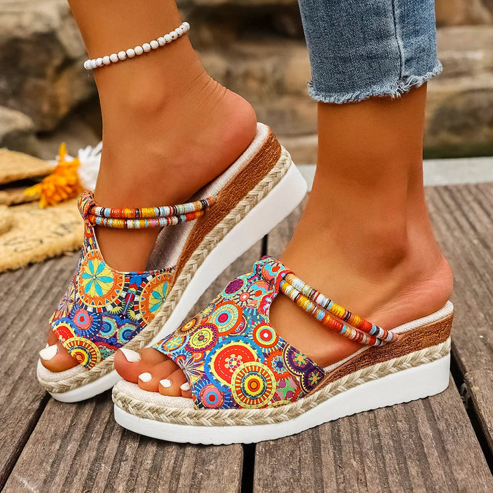 Raiza - Sandalias De Cuña Elegantes