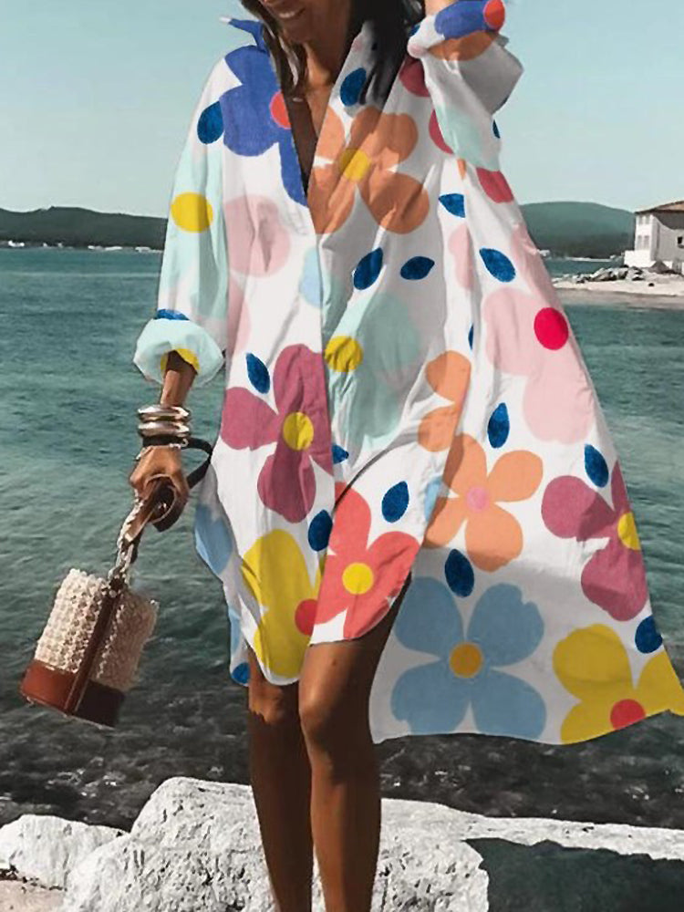 Calogera - Elegante Vestido Camisero Holgado