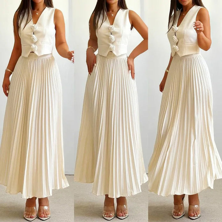 Beyza - Elegante Conjunto De Dos Piezas Sin Mangas