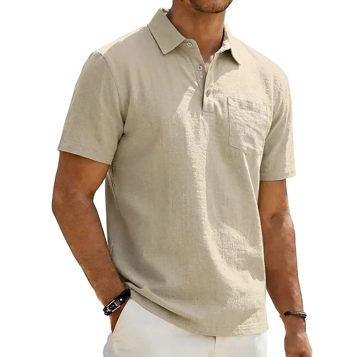 Josef - Polo De Lino De Manga Corta