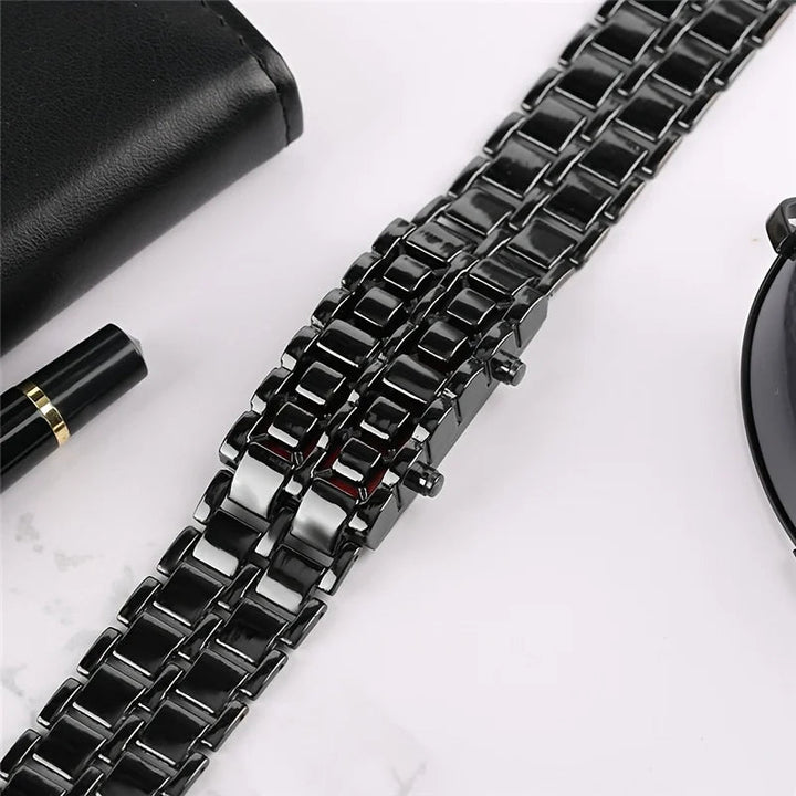 Veltrix - Reloj Con Pantalla Digital De Acero Inoxidable