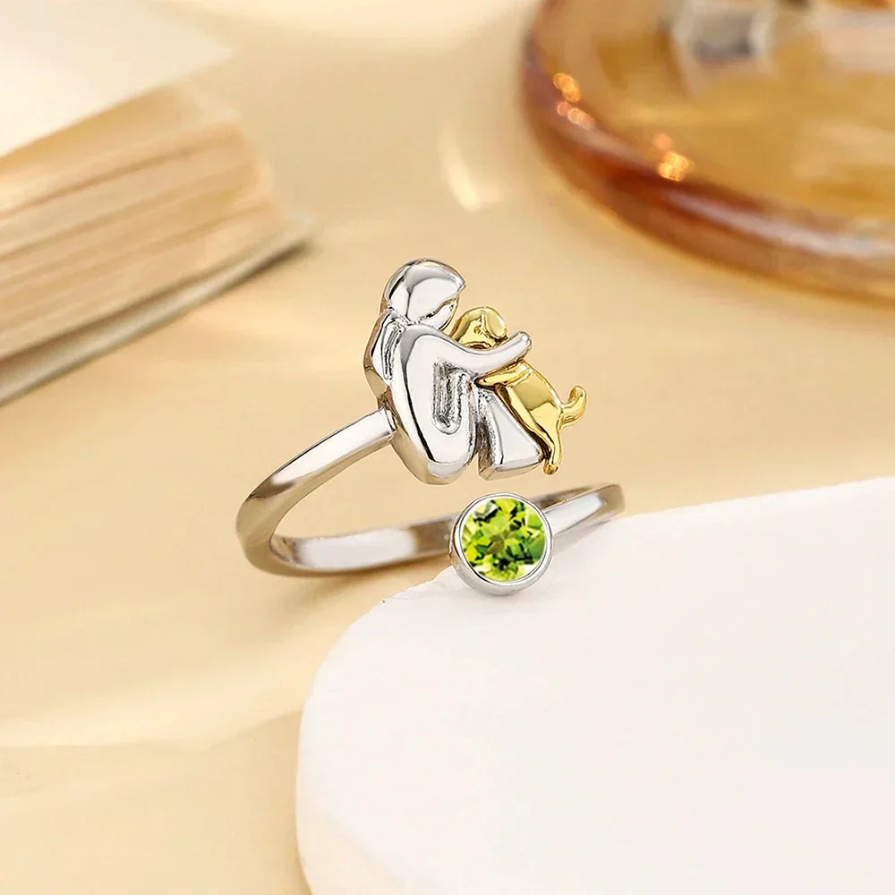 ForeverHug - Anillo Con Icono De Perro