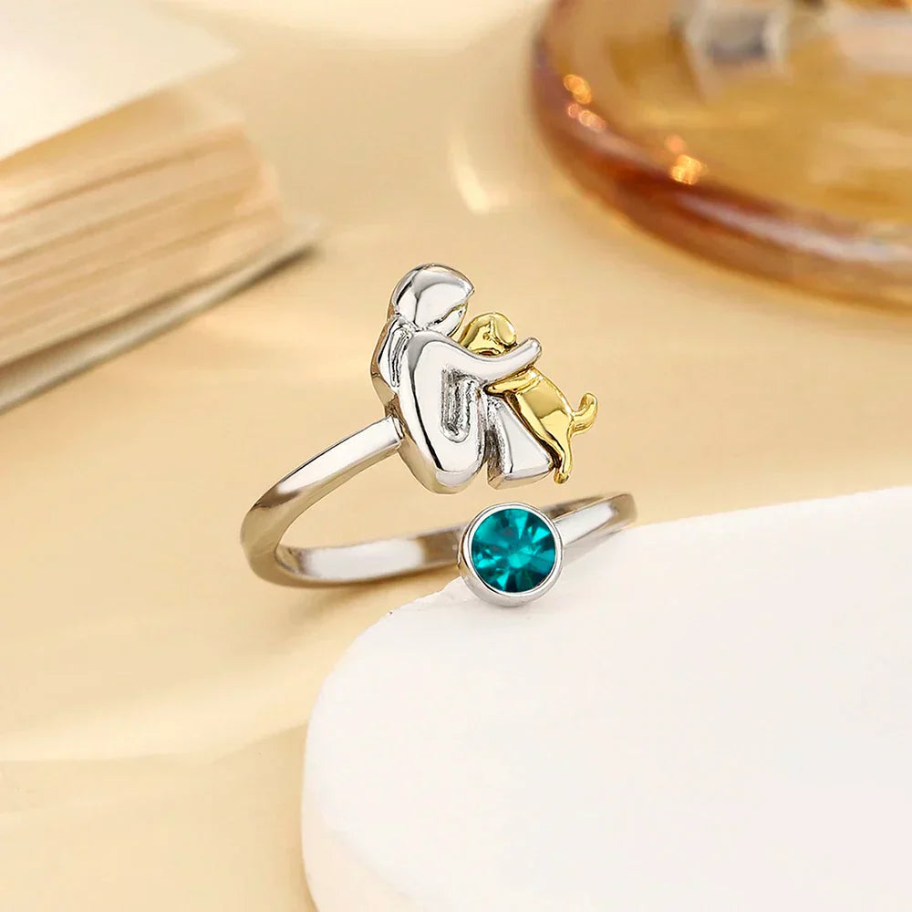 ForeverHug - Anillo Con Icono De Perro