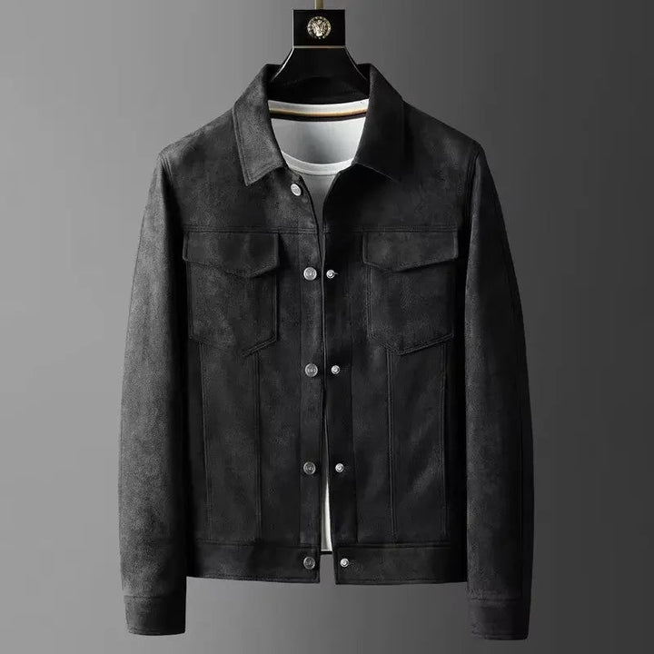 Maceo - Cómoda Chaqueta De Cuero Con Bolsillos Delanteros
