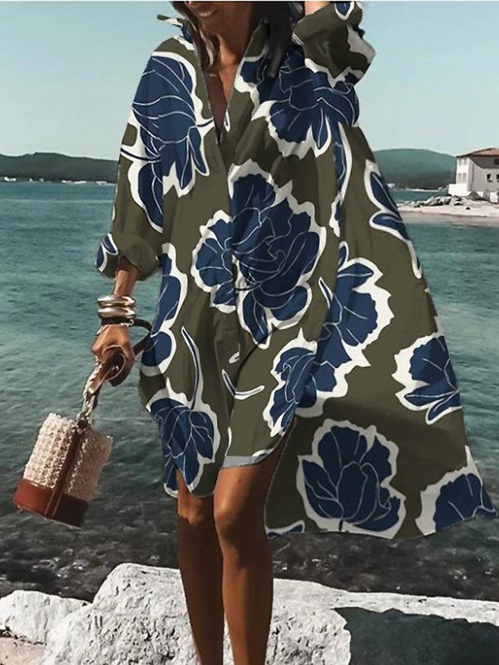 Calogera - Elegante Vestido Camisero Holgado