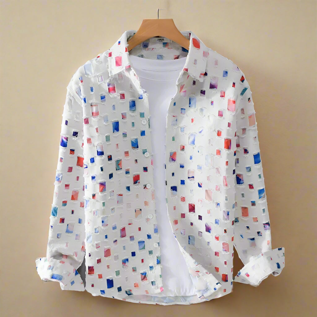 Nazirah - Camisa Elegante Con Mosaico