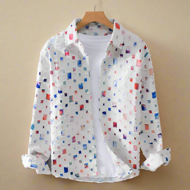 Nazirah - Camisa Elegante Con Mosaico