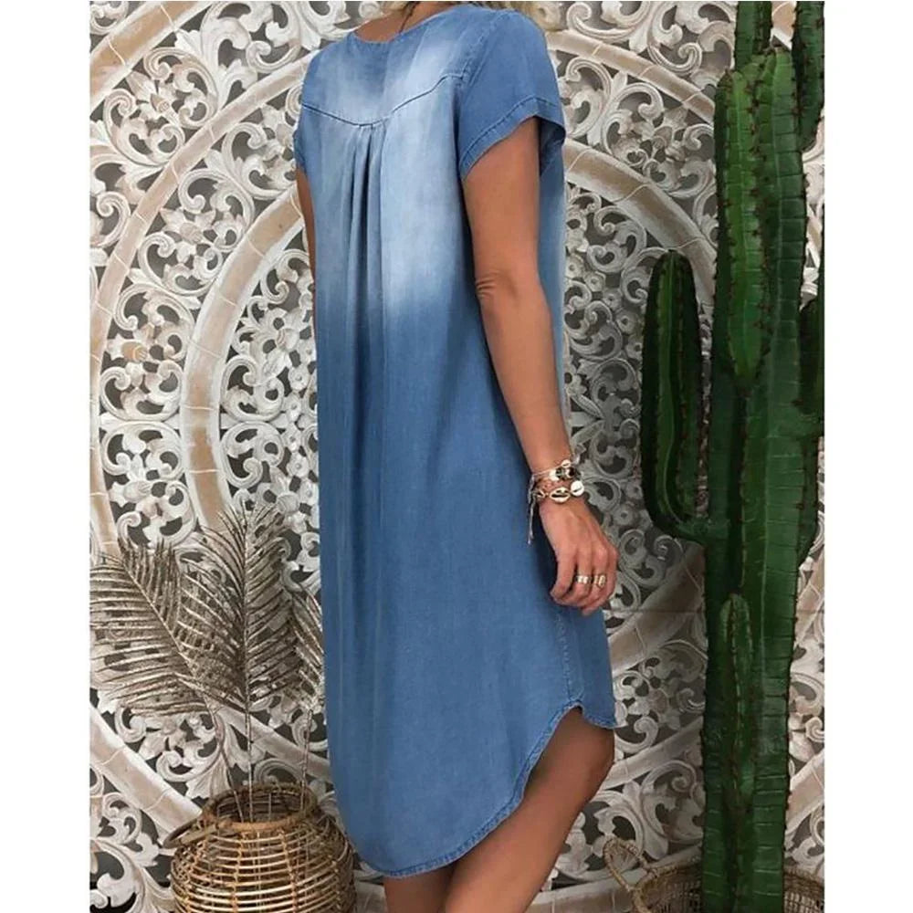 Alicja - Vestido Informal De Denim Para Verano