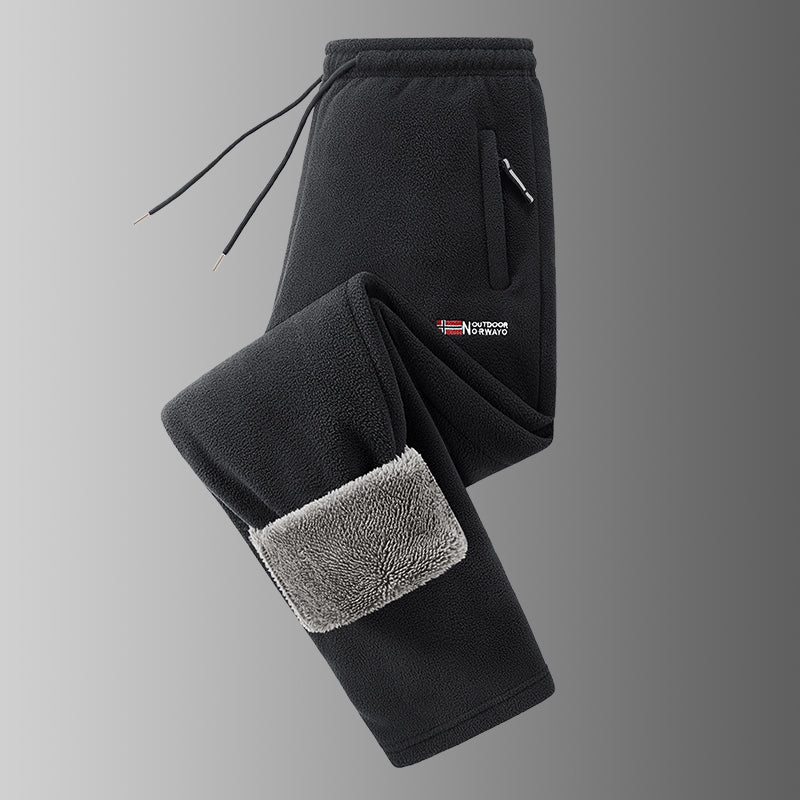 Ingolf - Pantalones con Forro Polar Cordón Ajustable y Bolsillos con Cremallera