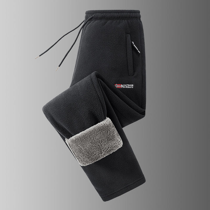 Ingolf - Pantalones con Forro Polar Cordón Ajustable y Bolsillos con Cremallera