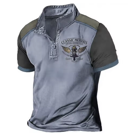 Kritsada - Polo Elegante Con Media Cremallera Camisa