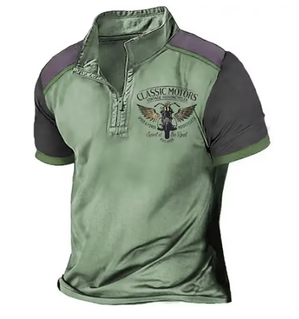 Kritsada - Polo Elegante Con Media Cremallera Camisa