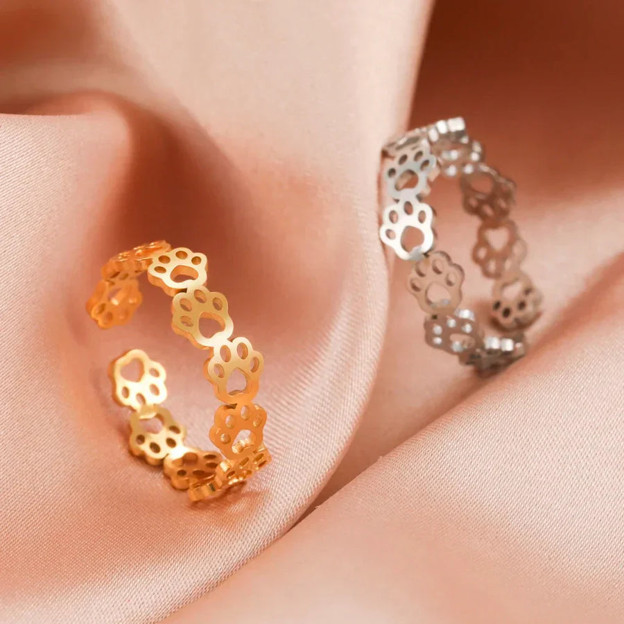 PawCharm - Anillo Ajustable con Huella de Pata