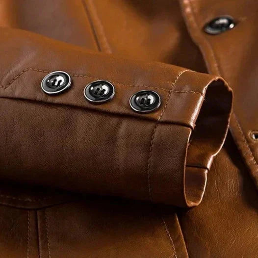 Heinz - Chaqueta De Cuero Vintage