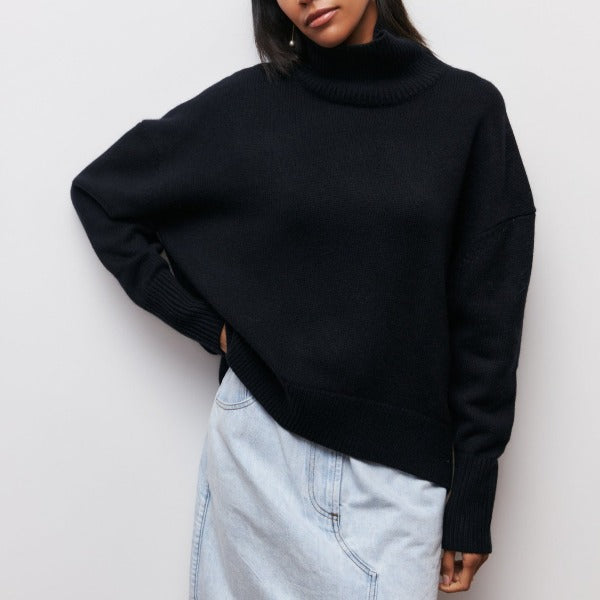 Safira - Cálido y Elegante Jersey De Cuello Alto