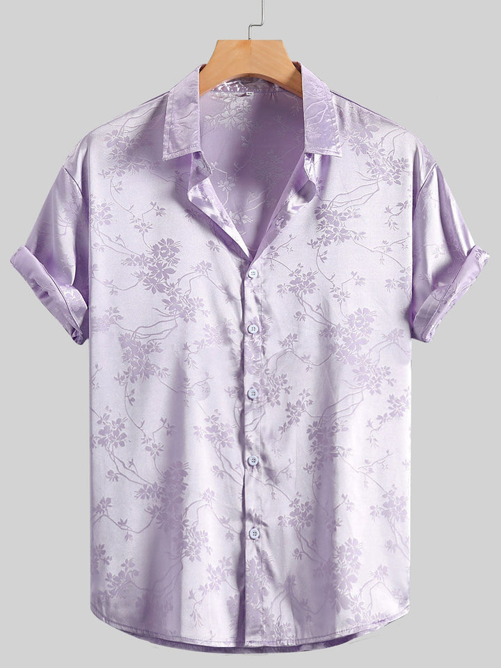 Bogdan - Elegante Manga Corta Impreso Camisa