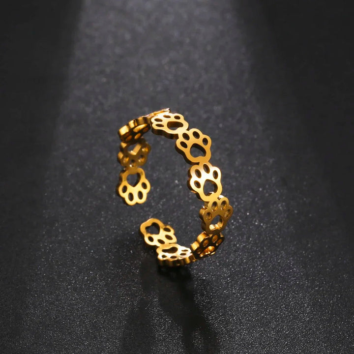 PawCharm - Anillo Ajustable con Huella de Pata