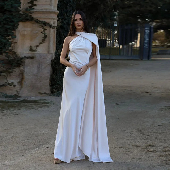Lucila - Cuello Halter Vestido Largo