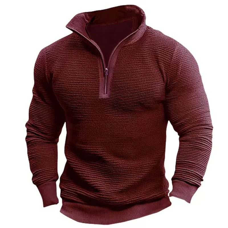 Saverio - Sudadera Vintage Con Media Cremallera