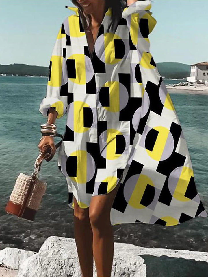 Calogera - Elegante Vestido Camisero Holgado