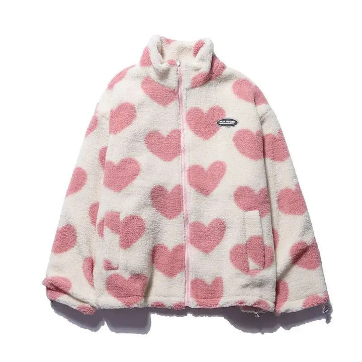 Almit - Chaqueta De Manga Larga Con Estampado de Corazones