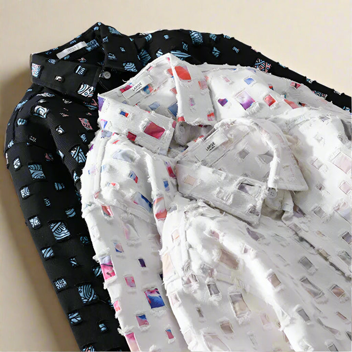 Nazirah - Camisa Elegante Con Mosaico