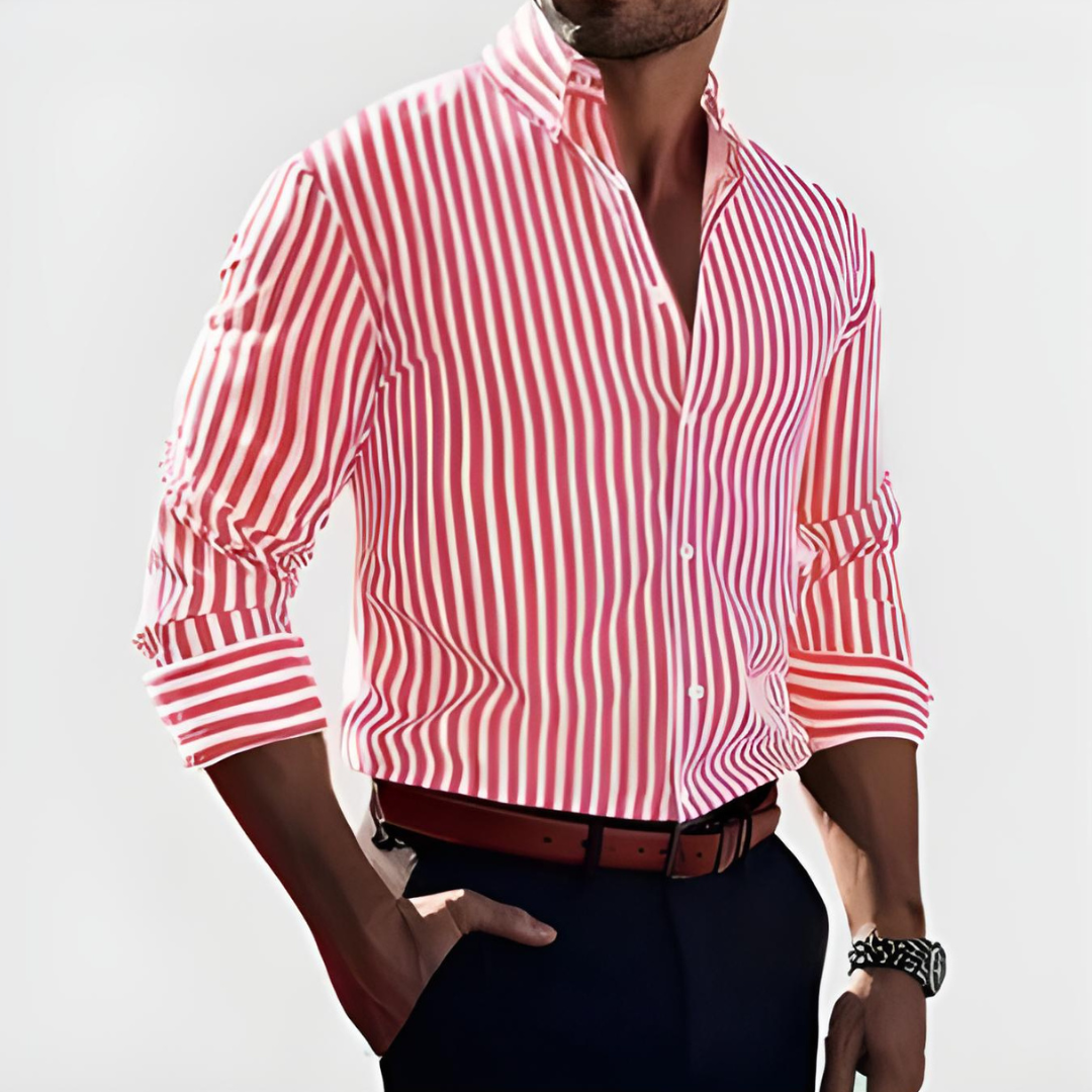Mormon - Camisa Informal A Rayas Con Botones
